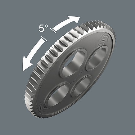 Grzechotka ręczna, uchylna 3/8'', 199mm, 8000 B Zyklop Speed Black Edition, Wera [05135881001]