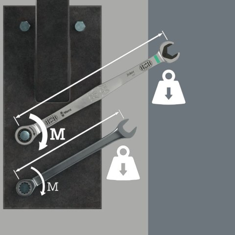 Klucz płasko-oczkowy z grzechotką 10x209mm Joker SB 6007 WERA [05020351001]