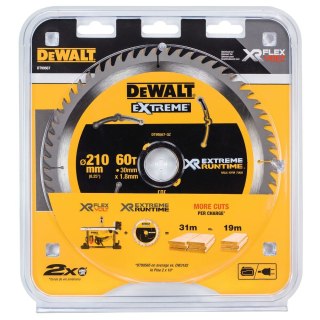 Piła tarczowa 210mm, 60 zębów, XR EXTREME RUNTIME DEWALT [DT99567-QZ]