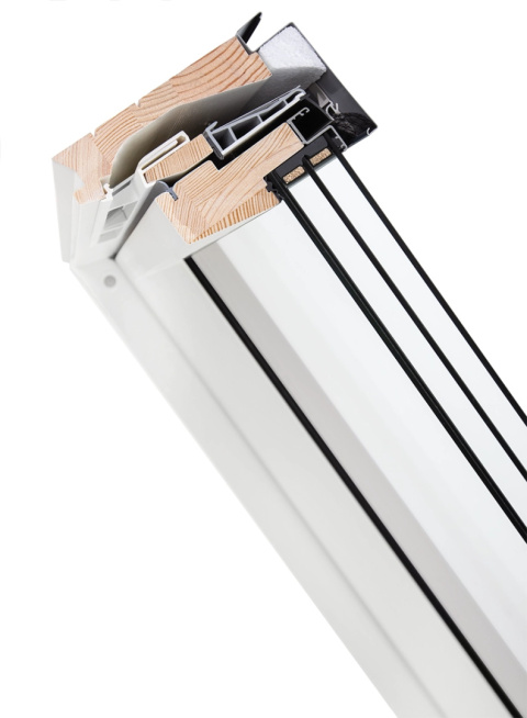 Okno dachowe FAKRO FTU-V P50 GREENVIEW z nawiewnikiem – białe, odporne na wilgoć