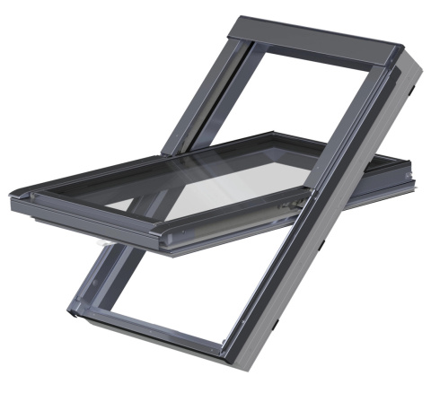 Okno dachowe PVC FAKRO PTP-X U41 GREENVIEW – obrotowe, bez nawiewnika, do pomieszczeń o podwyższonej wilgotności