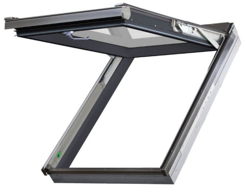 Okno dachowe PVC FAKRO PPP-X U41 MAX GREENVIEW z nawiewnikiem | Uchylny i obrotowy system preSelect