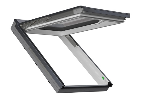 Okno dachowe PVC FAKRO PPP-X U41 MAX GREENVIEW z nawiewnikiem | Uchylny i obrotowy system preSelect