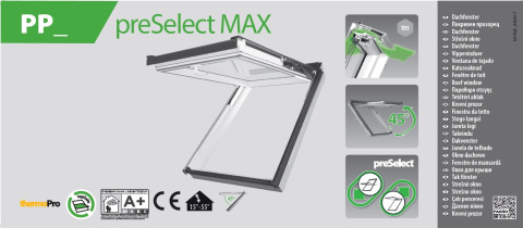Okno dachowe PVC FAKRO PPP-X U41 MAX GREENVIEW z nawiewnikiem | Uchylny i obrotowy system preSelect