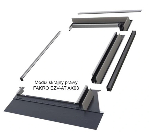 Moduł skrajny prawy kołnierza zespolonego FAKRO EZV-AT AX03 Termo