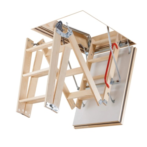 Schody strychowe ognioodporne FAKRO LWF 60 55x100/280 | EI60 | U=0,64 W/m²K | drewniane