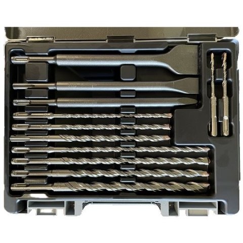 Zestaw 12szt. wierteł i dłut do betonu SDS+, F4 Forte, KIT-12, Alpen [0000500112100]