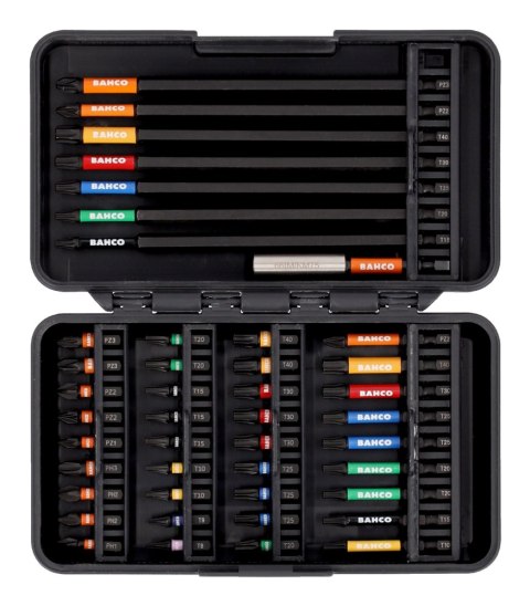 Zestaw 44szt. końcówek udarowych 1/4'', BAHCO [66IM/44C-1]