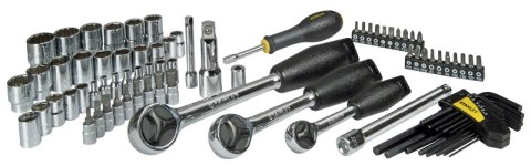 Zestaw 80 szt. narzędzi ręcznych 1/4'',3/8'' i 1/2'' w walizce, Stanley [STHT0-73930]