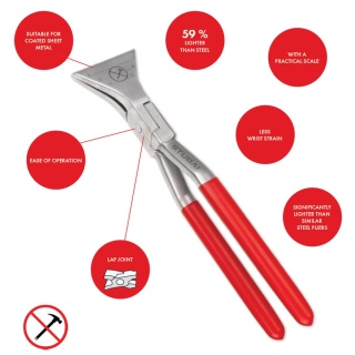 282171 Cęgi 60mm Zawiasowe 45st. Aluminium STUBAI