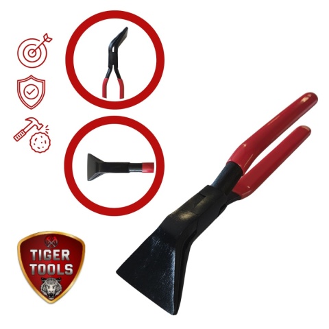 Kleszcze blacharskie TIGER TOOLS – Zagięte 45° / 60 mm
