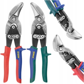 Nożyce Dekarskie Uniwersalne Zestaw nożyc do blachy 240mm Irwin lewe prawe