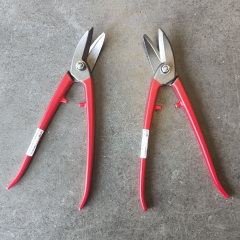 Zestaw nożyc otworowych wygiętych Stubai lewe prawe 267702 + 267701